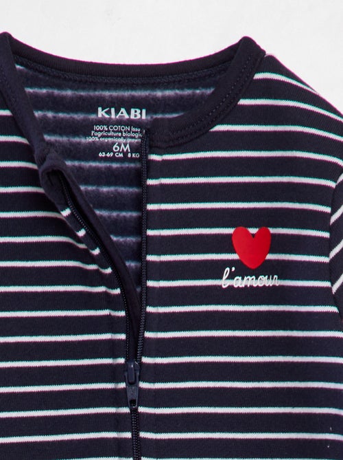 Pyjama en molleton chaud 'Amour' - Kiabi