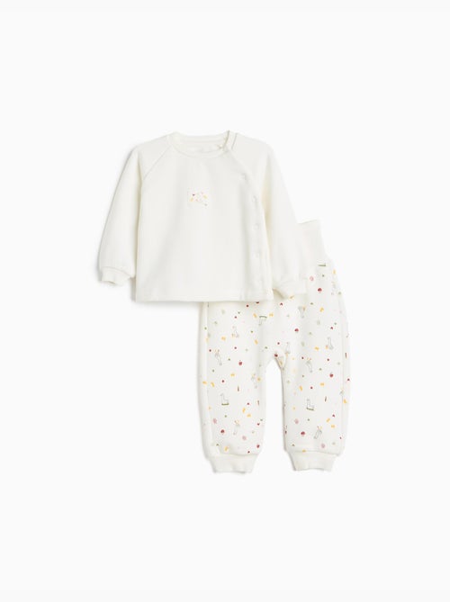 Pyjama en molleton gratté, mo fashion - Kiabi