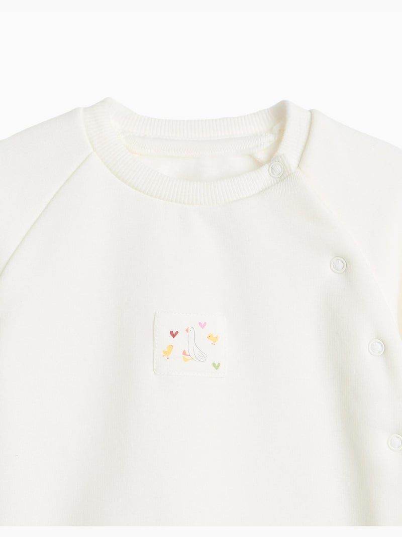 Pyjama en molleton gratté, mo fashion Beige - Kiabi