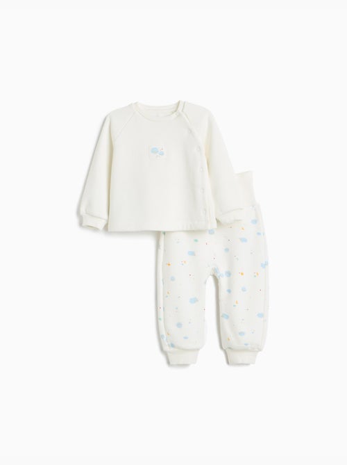 Pyjama en molleton gratté, mo fashion - Kiabi