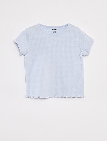 Pyjama en pointelle t-shirt + short - 2 pièces