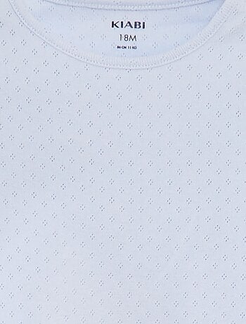 Pyjama en pointelle t-shirt + short - 2 pièces