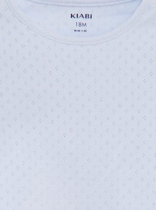 Pyjama en pointelle t-shirt + short - 2 pièces - Kiabi