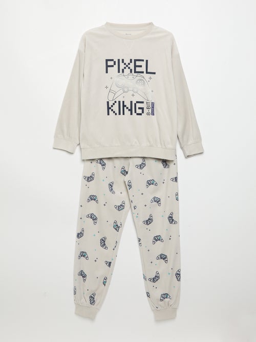 Pyjama en polaire 2 pièces - sweat + pantalon - Kiabi