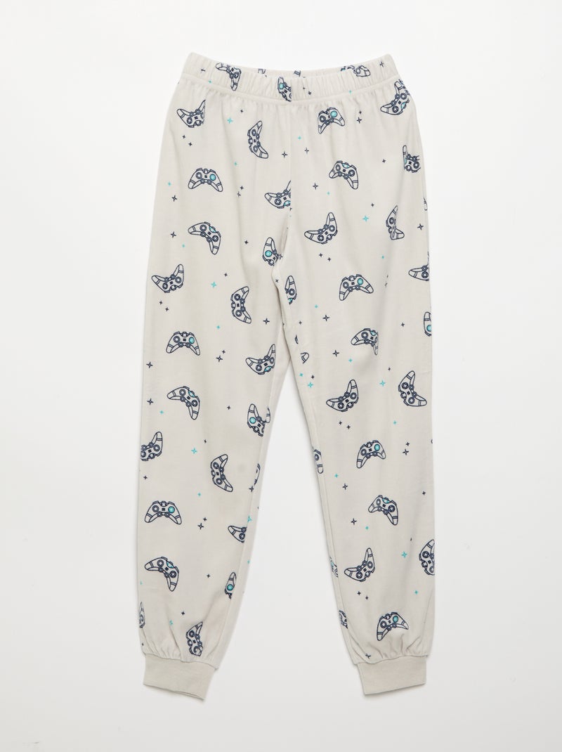 Pyjama en polaire 2 pièces - sweat + pantalon Gris - Kiabi