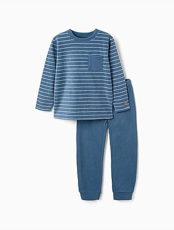 Pyjama en polaire à rayures