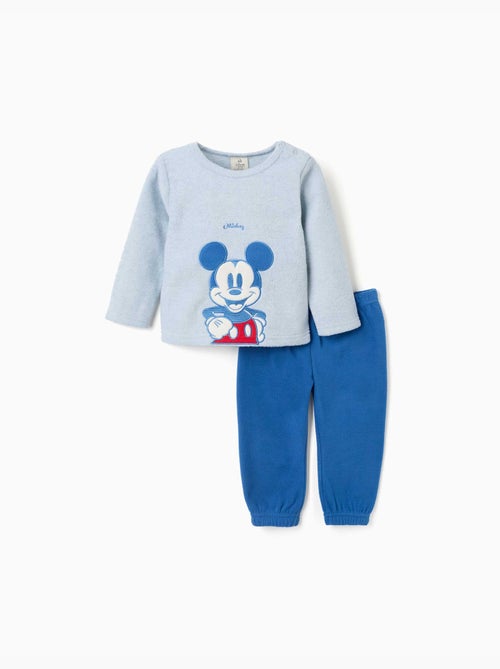 Pyjama en polaire avec broderie mickey - Kiabi