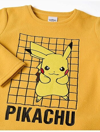 Pyjama en polaire avec broderie pikachu