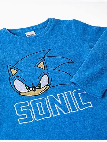 Pyjama en polaire avec broderie sonic