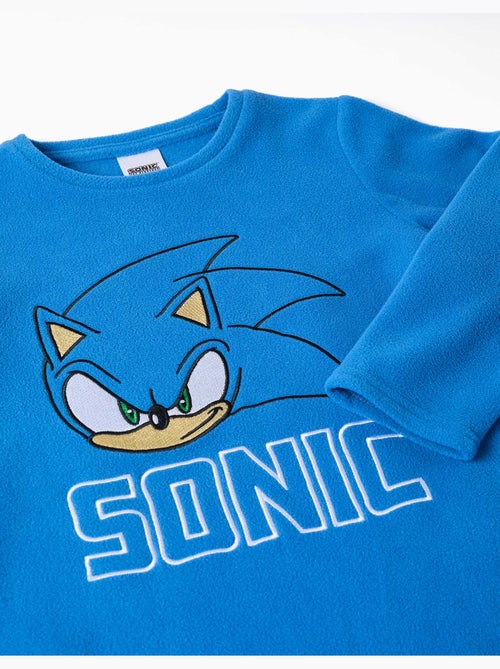 Pyjama en polaire avec broderie sonic - Kiabi