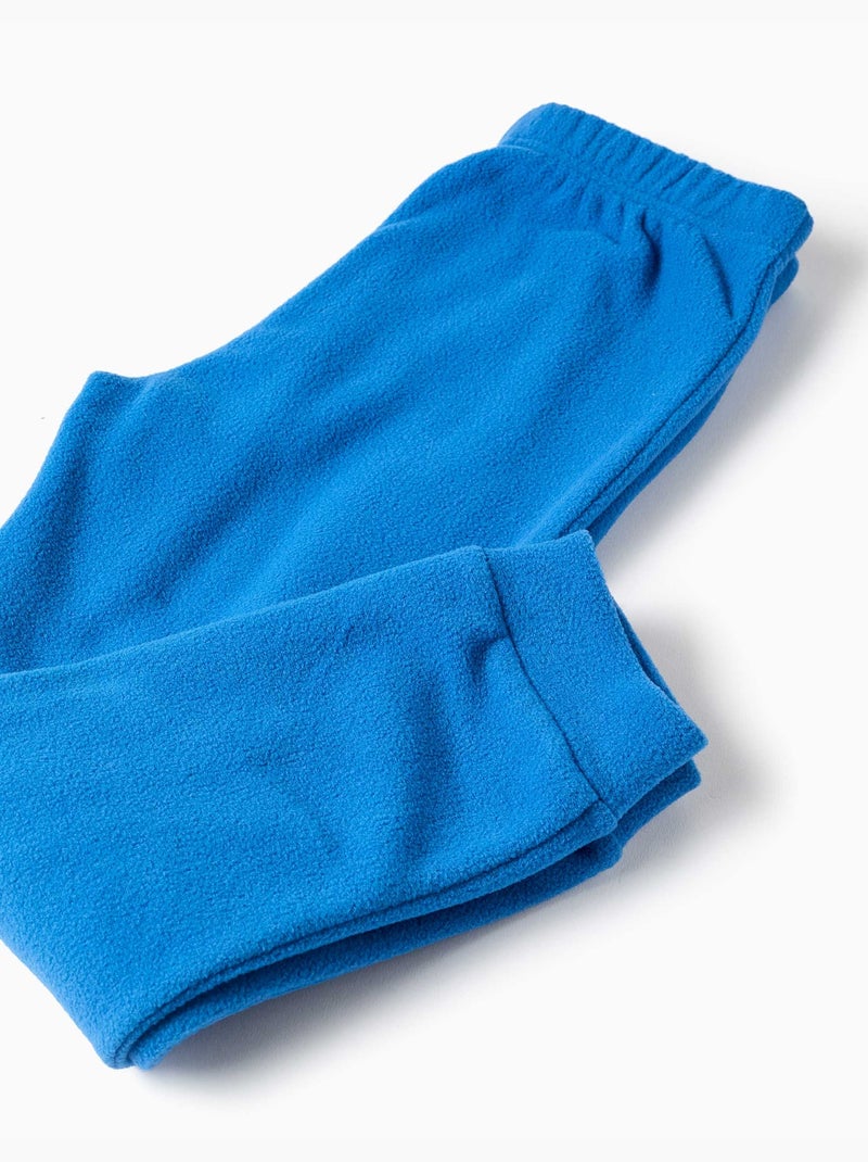Pyjama en polaire avec broderie sonic Bleu Bleu - Kiabi