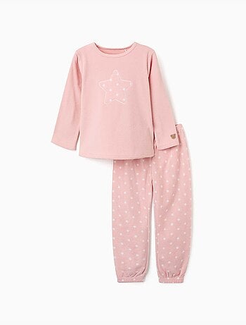 Pyjama en polaire avec étoiles brodées
