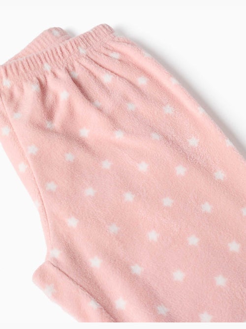 Pyjama en polaire avec étoiles brodées - Kiabi
