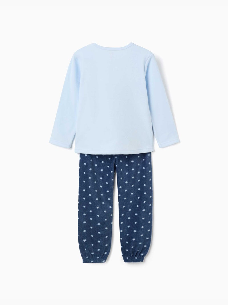 Pyjama en polaire avec stitch brodé Bleu Bleu - Kiabi