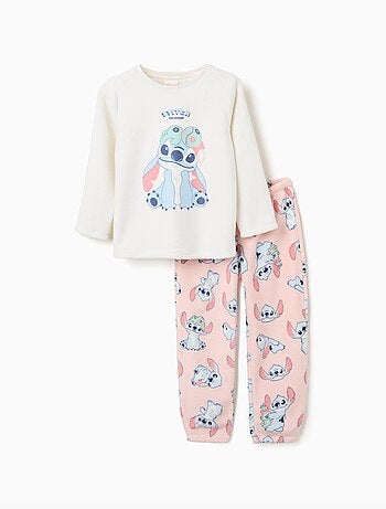 Pyjama en polaire corail à imprimé Stitch