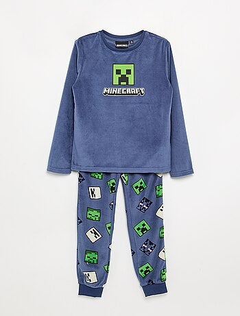 Pyjama en polaire 'Minecraft' 2 pièces - T-shirt à manches longues + pantalon