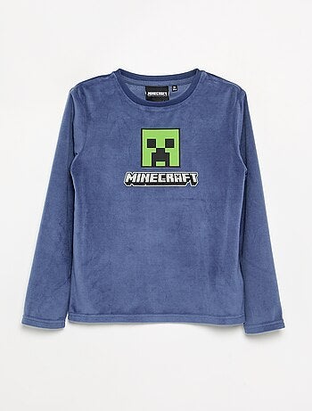 Pyjama en polaire 'Minecraft' 2 pièces - T-shirt à manches longues + pantalon