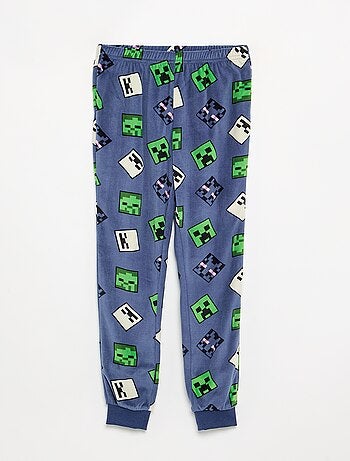 Pyjama en polaire 'Minecraft' 2 pièces - T-shirt à manches longues + pantalon