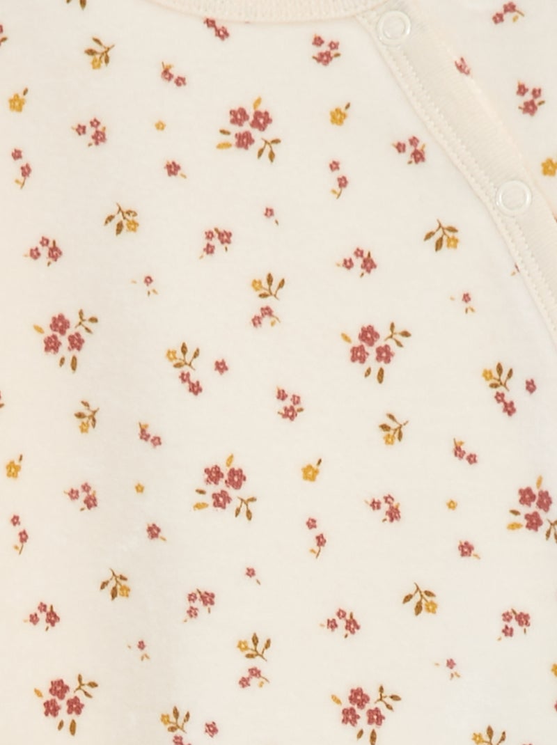 Pyjama en velours - 2 pièces Blanc - Kiabi