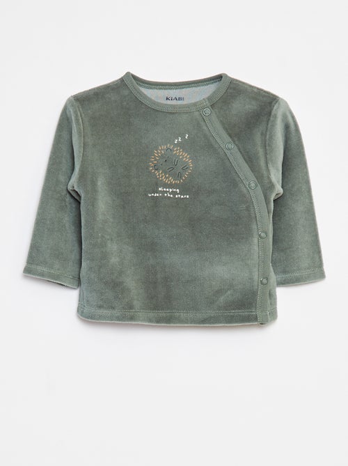 Pyjama en velours - 2 pièces - Kiabi