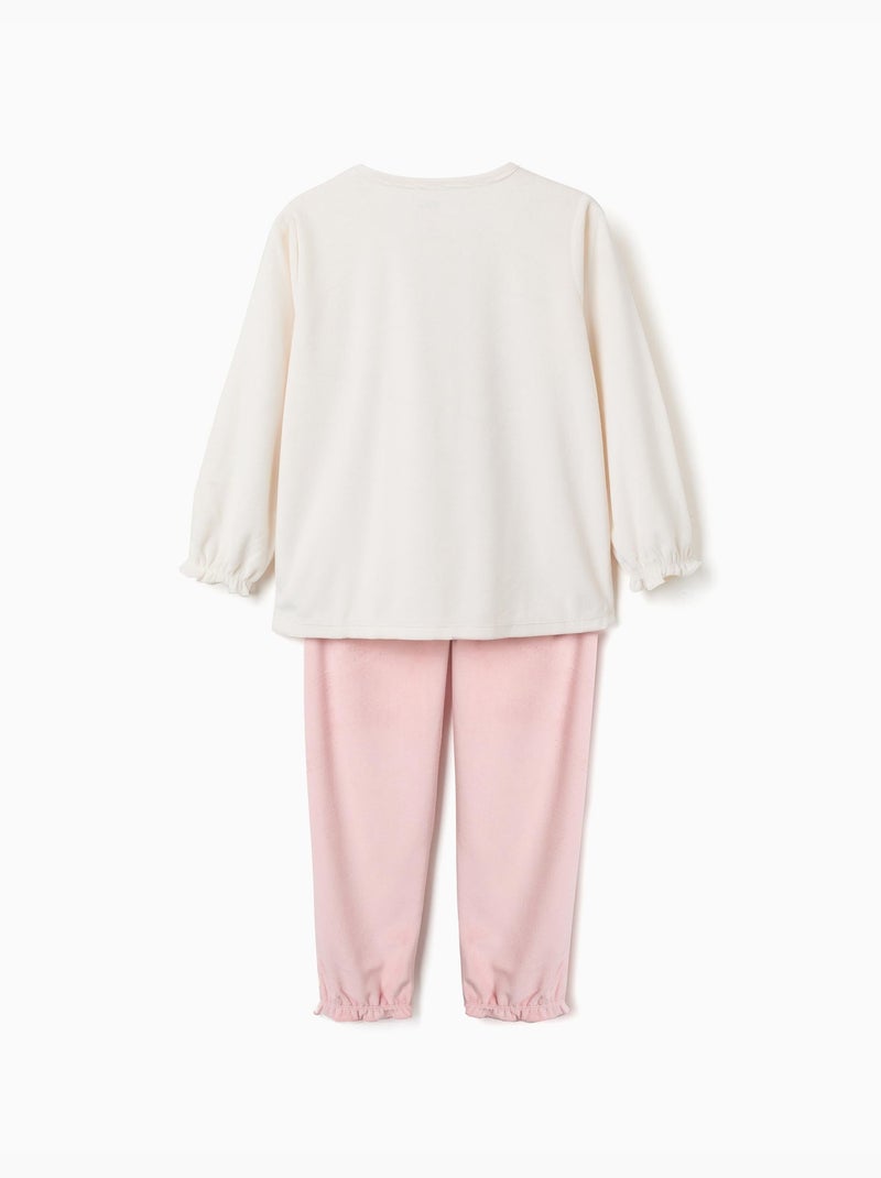 Pyjama en velours avec imprimé stitch Beige clair - Kiabi