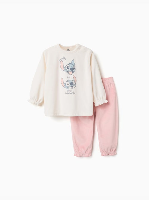 Pyjama en velours avec imprimé stitch - Kiabi
