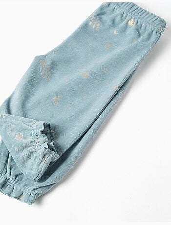Pyjama en velours avec licorne qui brille dans le noir