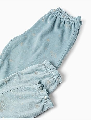 Pyjama en velours avec licorne qui brille dans le noir