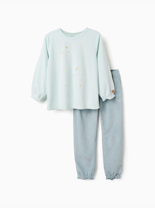Pyjama en velours avec licorne qui brille dans le noir - Kiabi