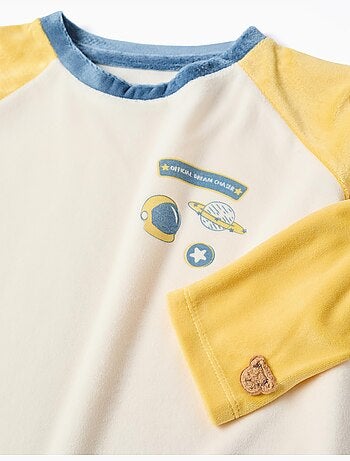 Pyjama en velours avec motif espace