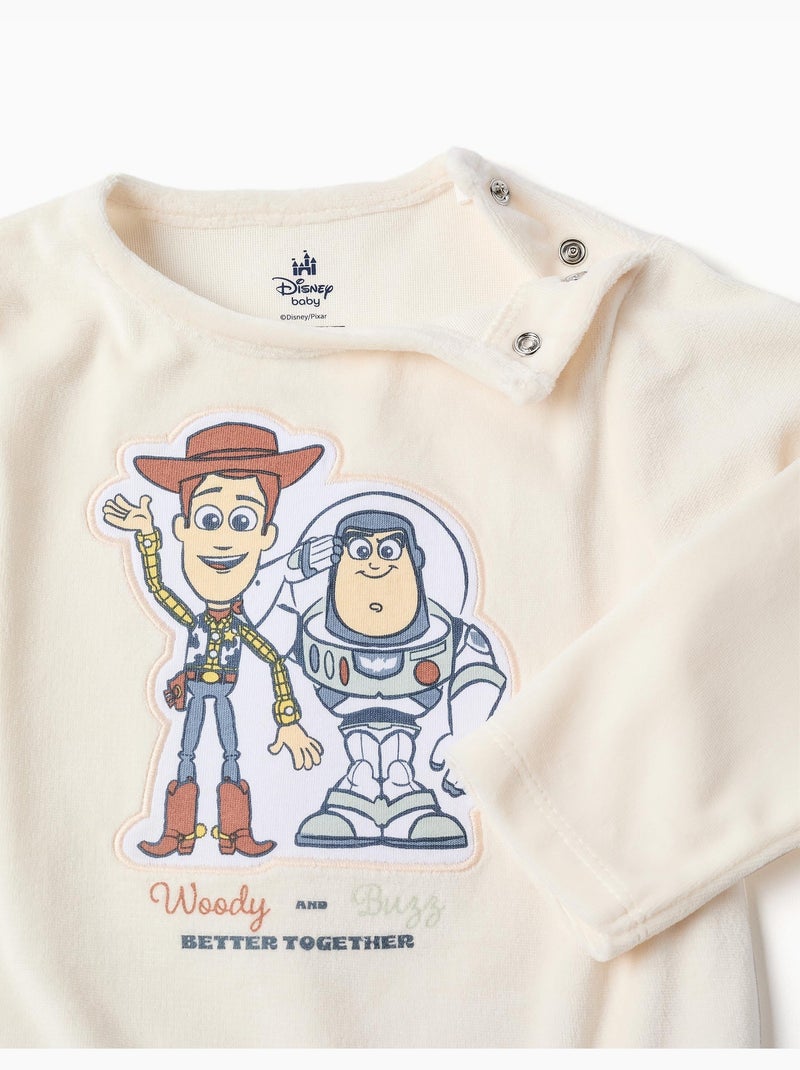 Pyjama en velours avec toy story Beige clair - Kiabi