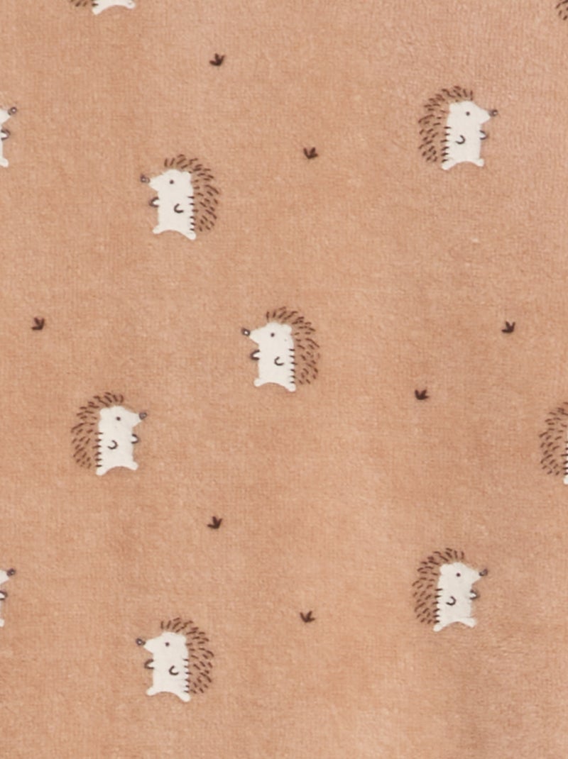 Pyjama en velours Beige - Kiabi