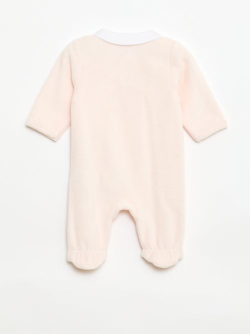 Pyjama en velours col claudine - Kiabi