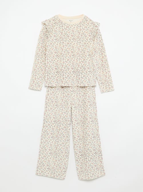 Pyjama en velours imprimé 2 pièces - Sweat + pantalon - Kiabi Pyjama en velours imprimé 2 pièces - Sweat + pantalon - Kiabi