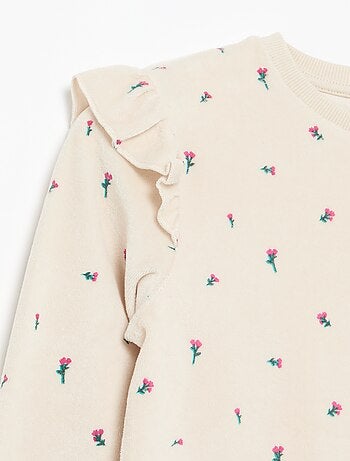 Pyjama en velours imprimé 2 pièces - Sweat + pantalon