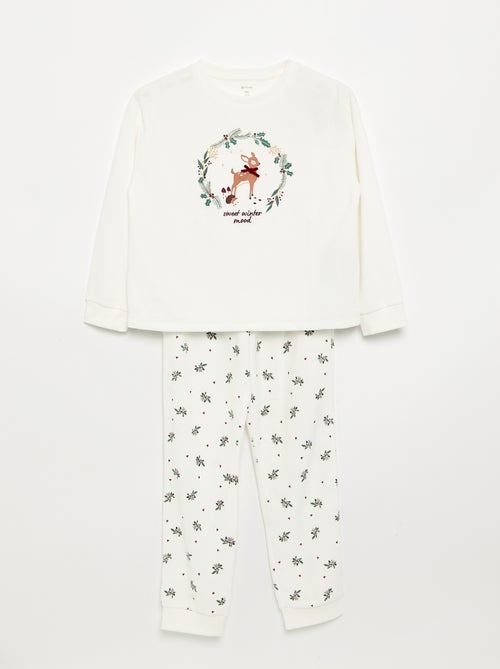 Pyjama en velours imprimé - Kiabi Pyjama en velours imprimé - Kiabi
