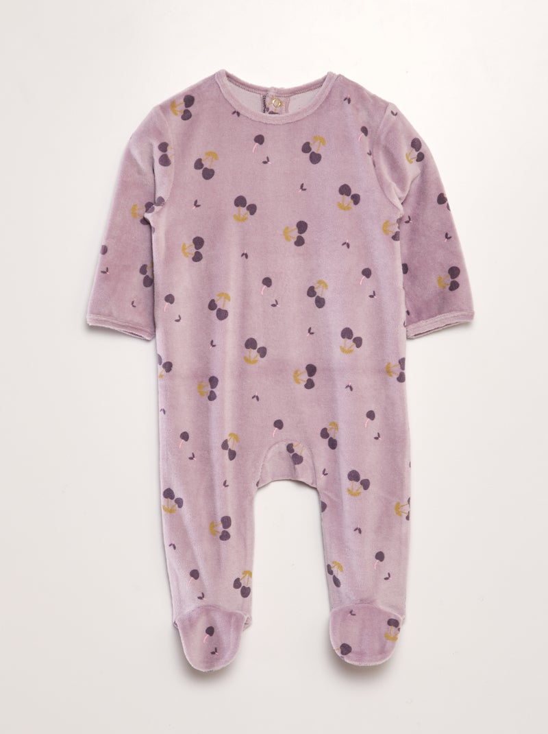 Pyjama en velours Violet - Kiabi