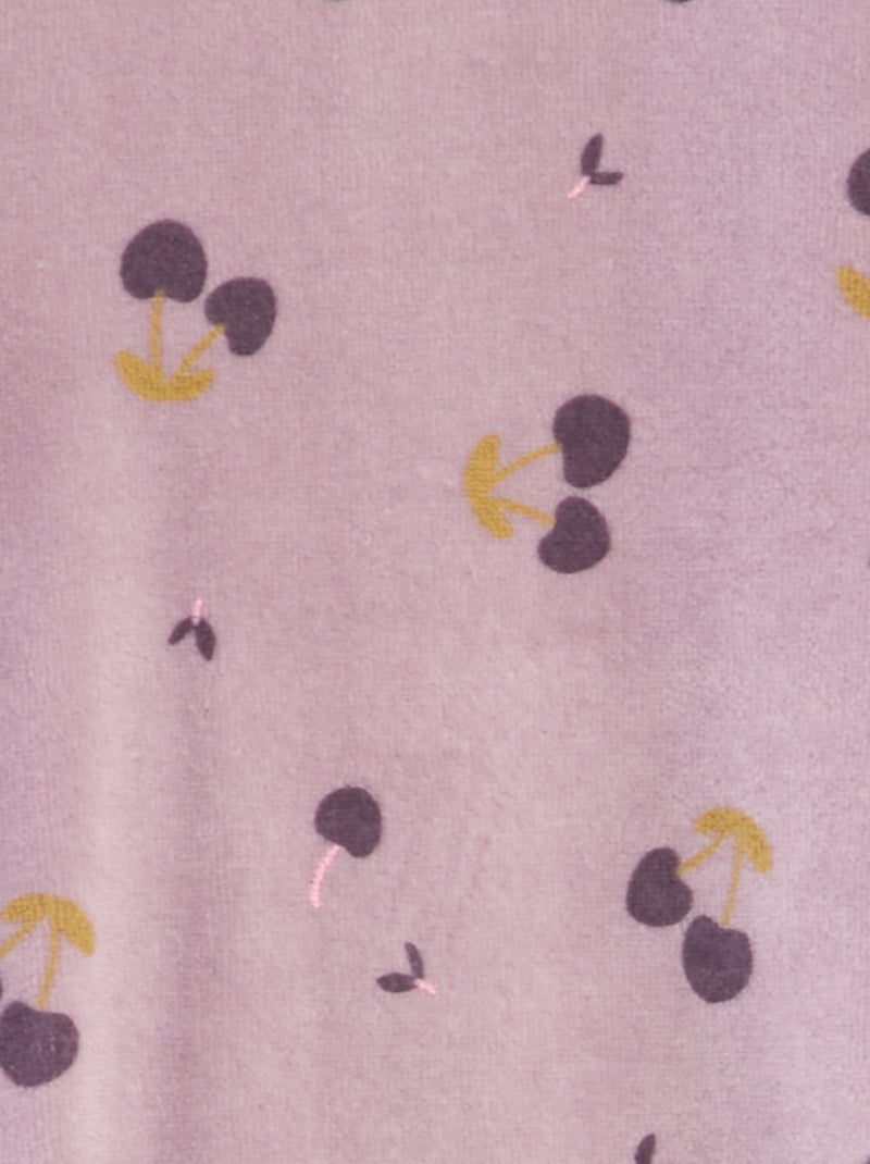 Pyjama en velours Violet - Kiabi