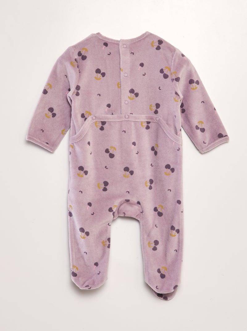 Pyjama en velours Violet - Kiabi