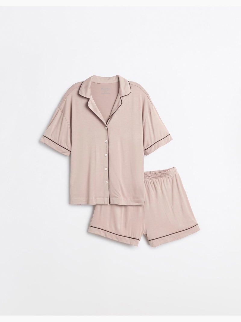 Pyjama en viscose, mo fashion Beige - Kiabi