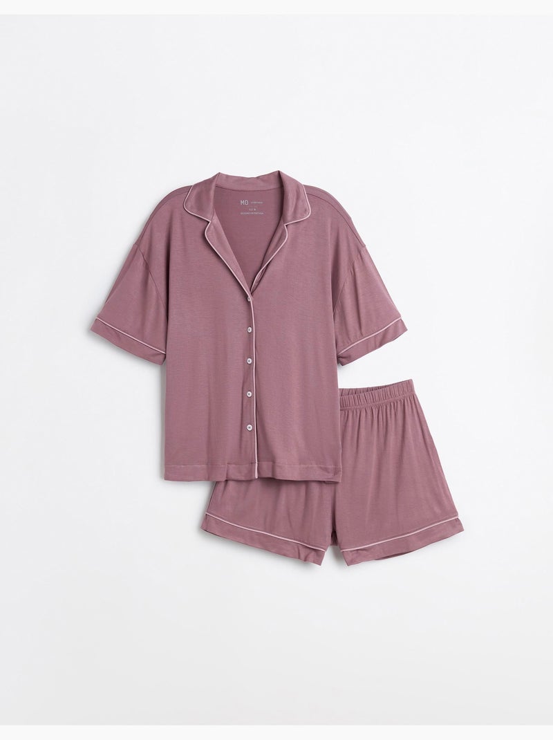 Pyjama en viscose, mo fashion Rose - Kiabi