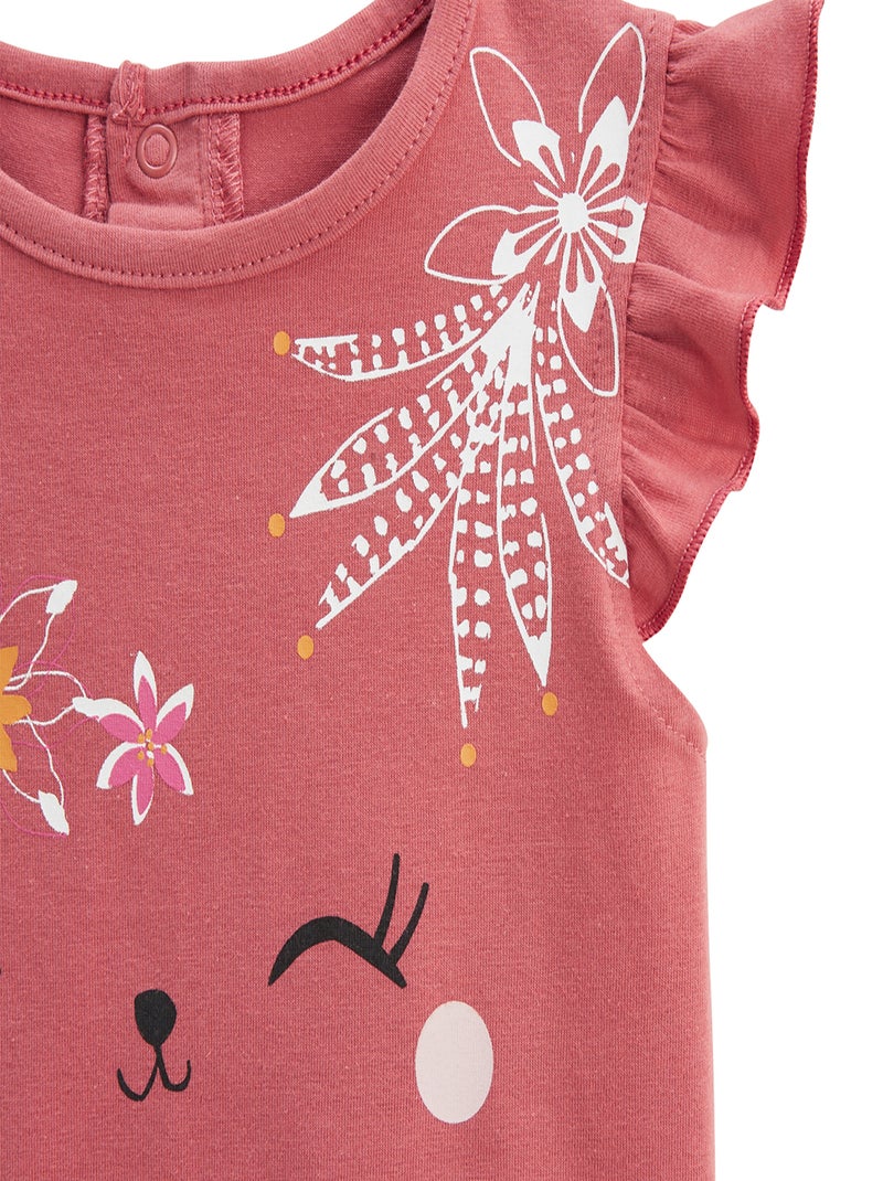 Pyjama enfant 2 pi?ces manches courtes Fiesta Terracotta - Kiabi