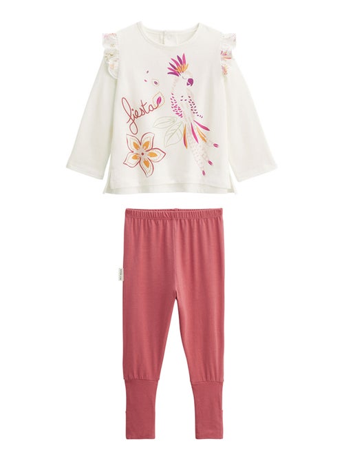 Pyjama enfant 2 pièces à pieds retroussables Fiesta - Kiabi