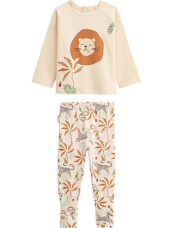 Pyjama enfant 2 pièces à pieds retroussables tango