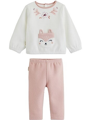 Pyjama enfant 2 pièces en polaire cléo