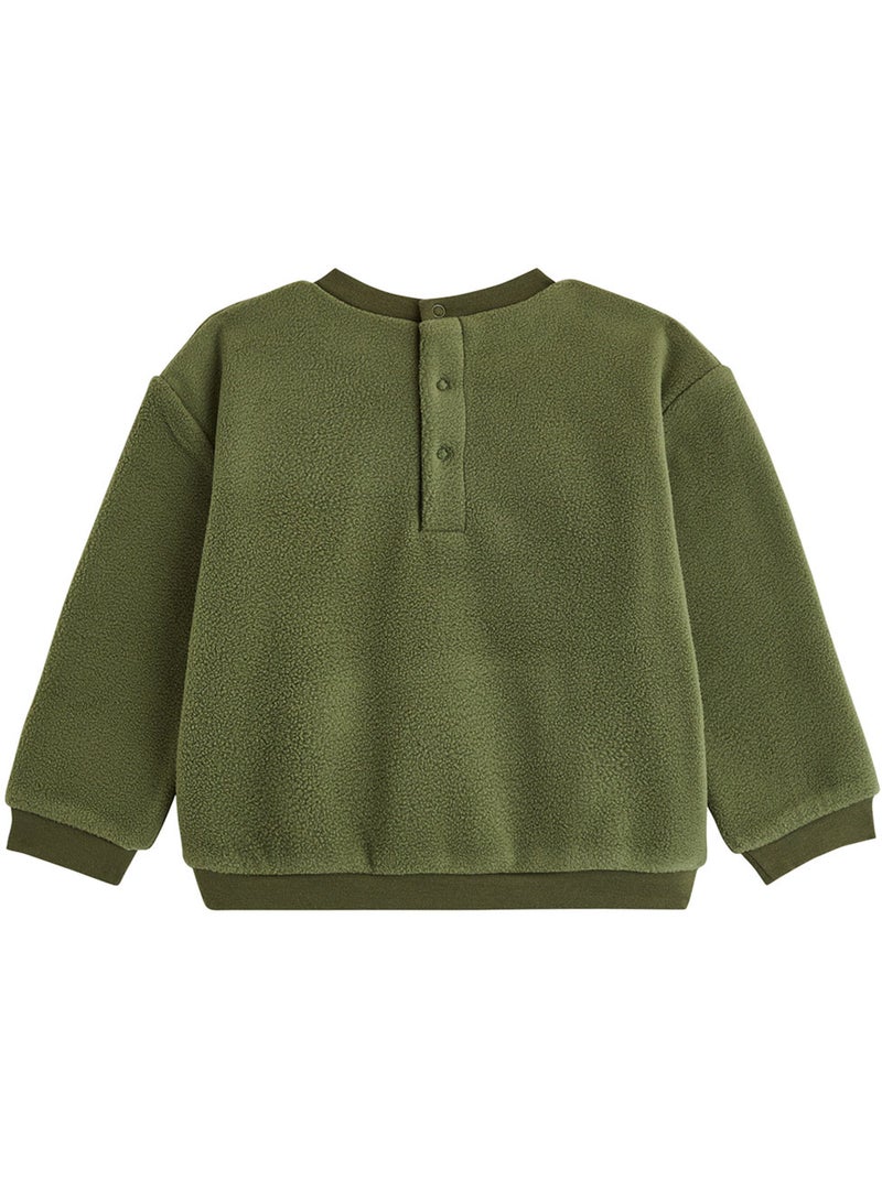 Pyjama enfant 2 pièces en polaire pistache Kaki - Kiabi