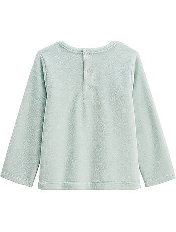 Pyjama enfant 2 pièces en velours à pieds retroussables Dina