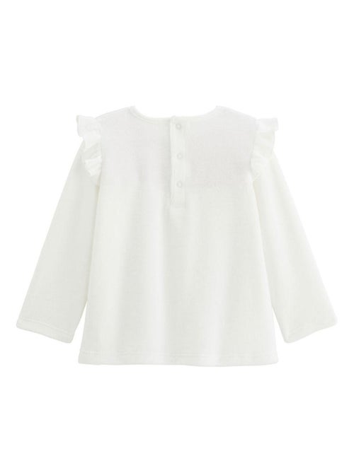 Pyjama enfant 2 pièces en velours écru Louisa - Kiabi Pyjama enfant 2 pièces en velours écru Louisa - Kiabi
