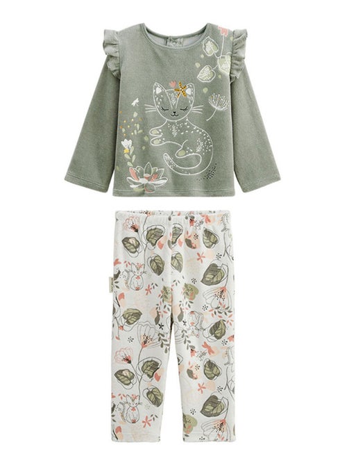 Pyjama enfant 2 pièces en velours Lily - Kiabi Pyjama enfant 2 pièces en velours Lily - Kiabi