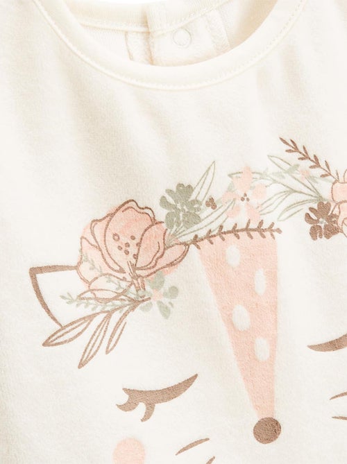 Pyjama enfant 2 pièces en velours Lison - Kiabi